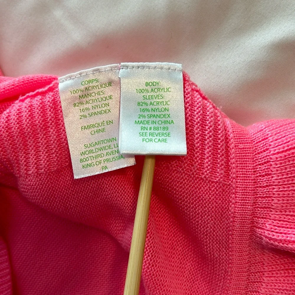 Girls Lilly Pulitzer Hot Pink Sweater - Size XL - Picture 5 of 7